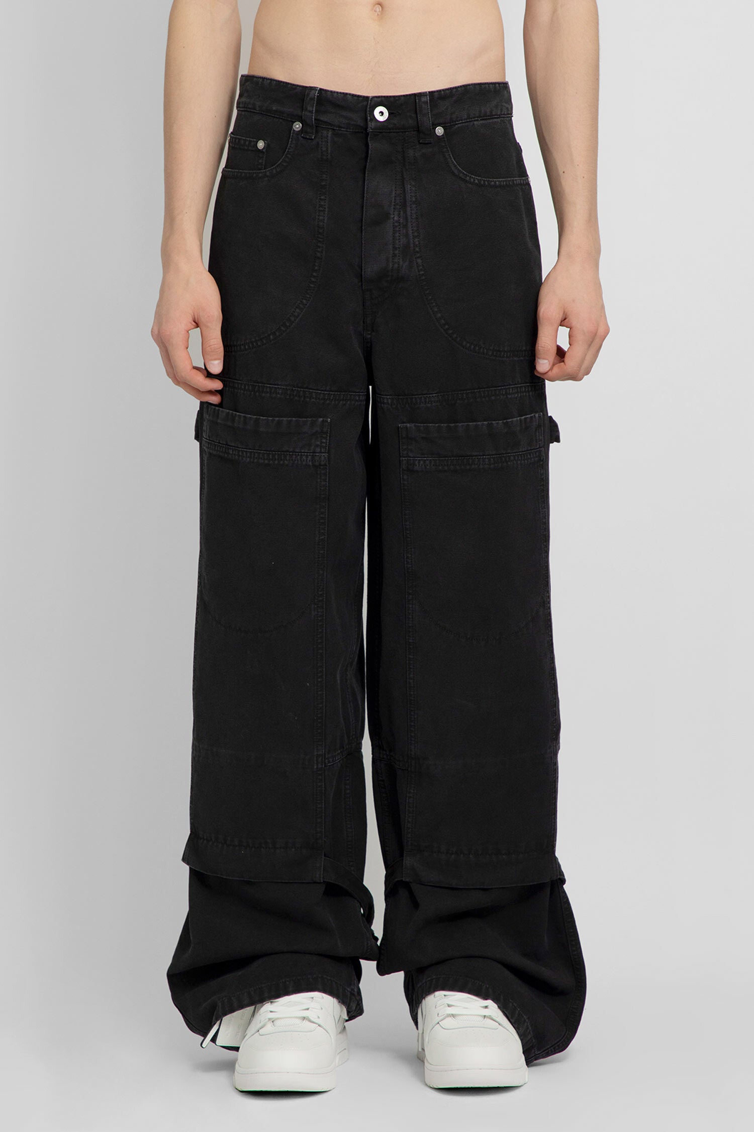 OFF-WHITE MAN BLACK JEANS