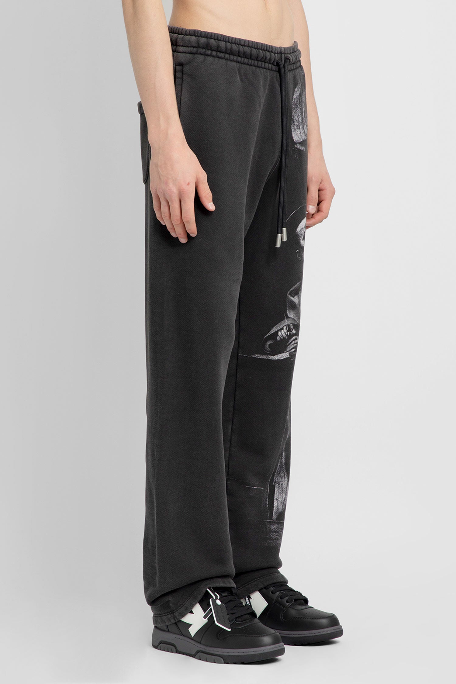 OFF-WHITE MAN GREY TROUSERS