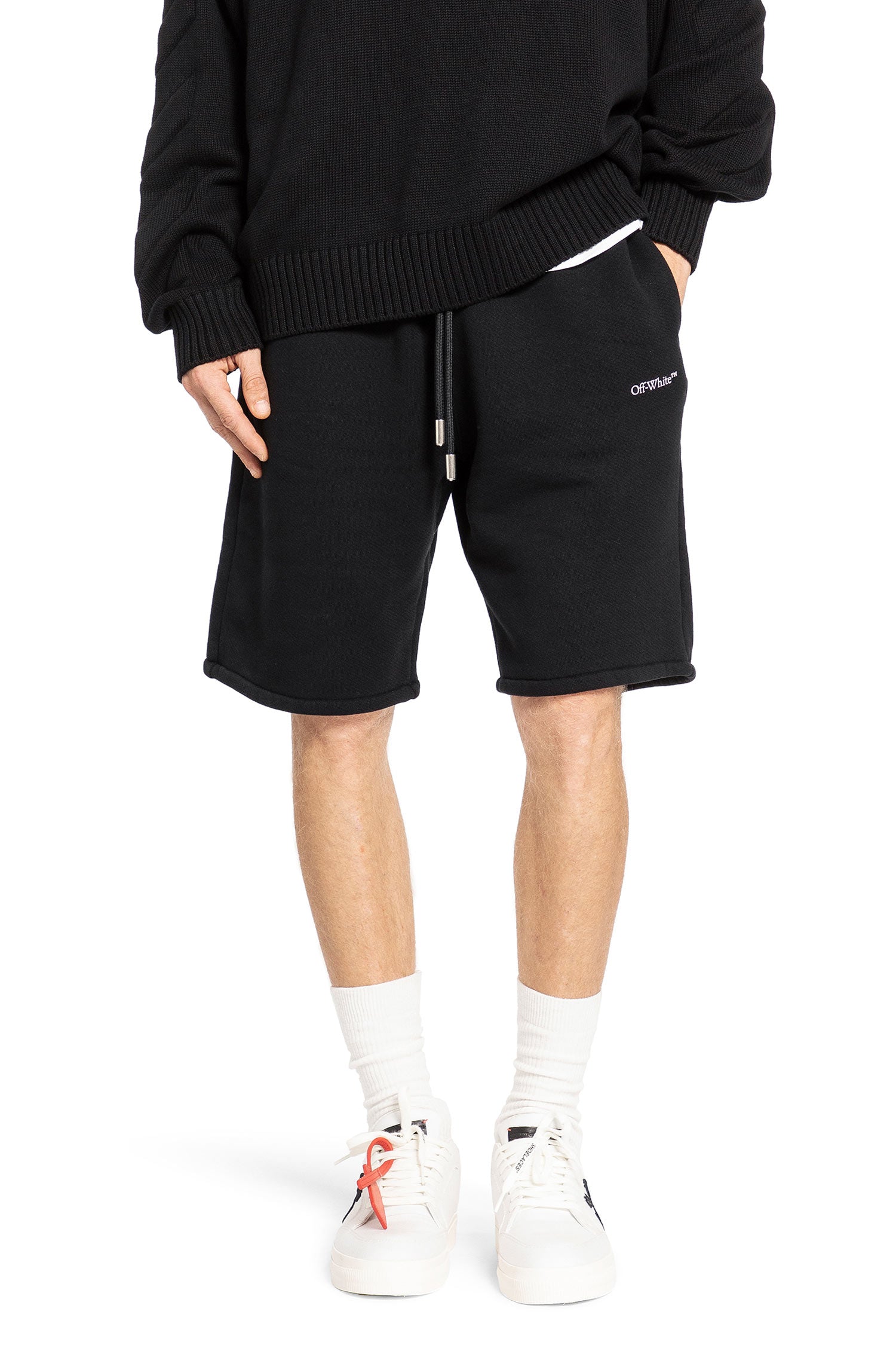 OFF-WHITE MAN BLACK SHORTS & SKIRTS