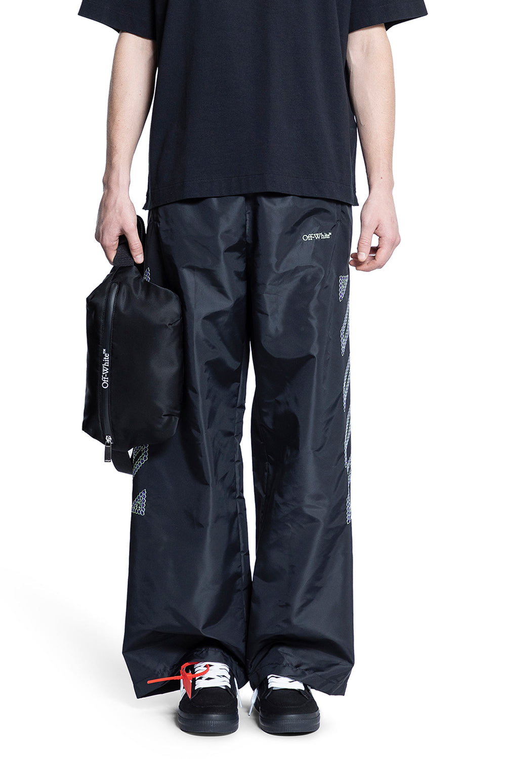 OFF-WHITE MAN BLACK TROUSERS