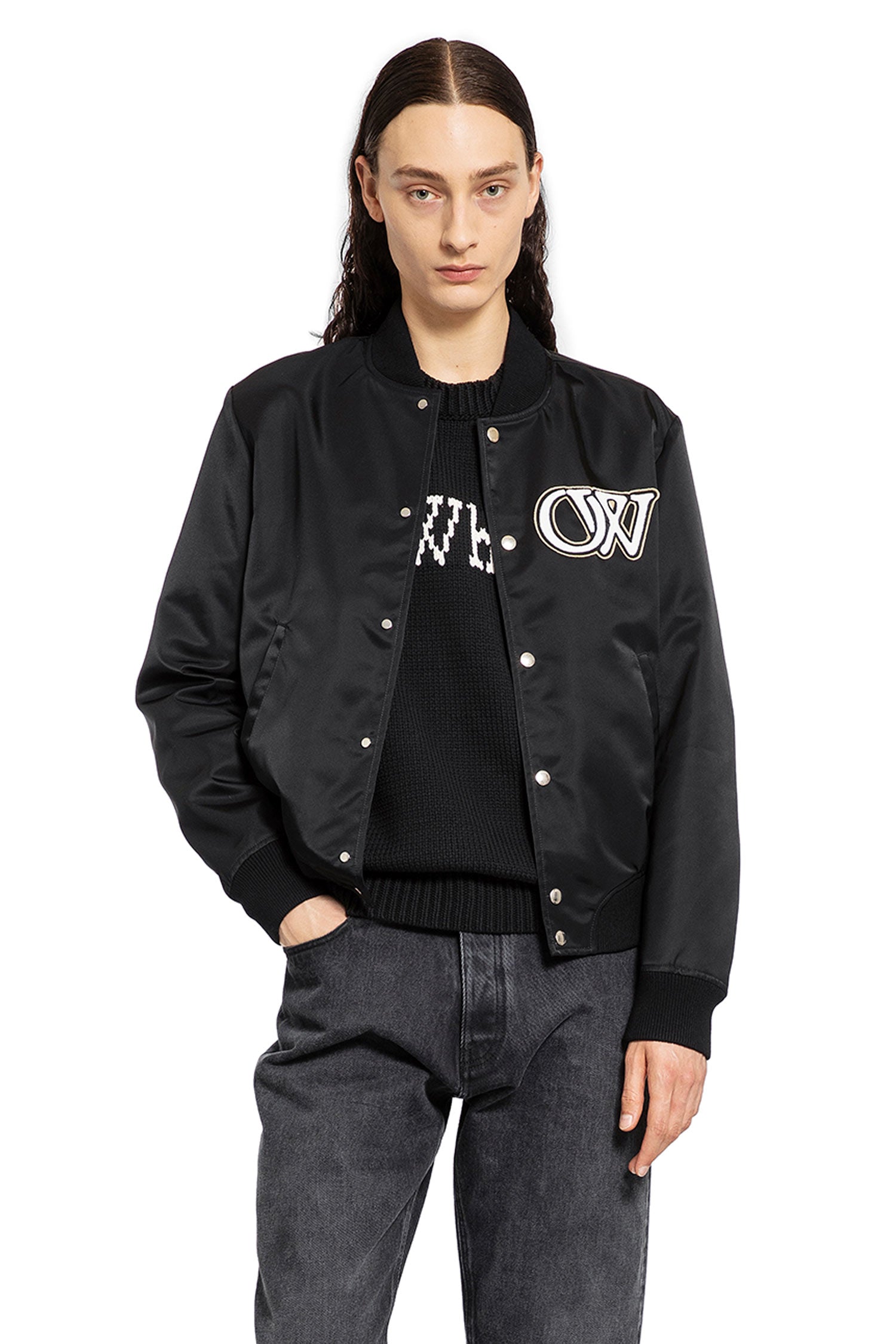 OFF-WHITE MAN BLACK JACKETS