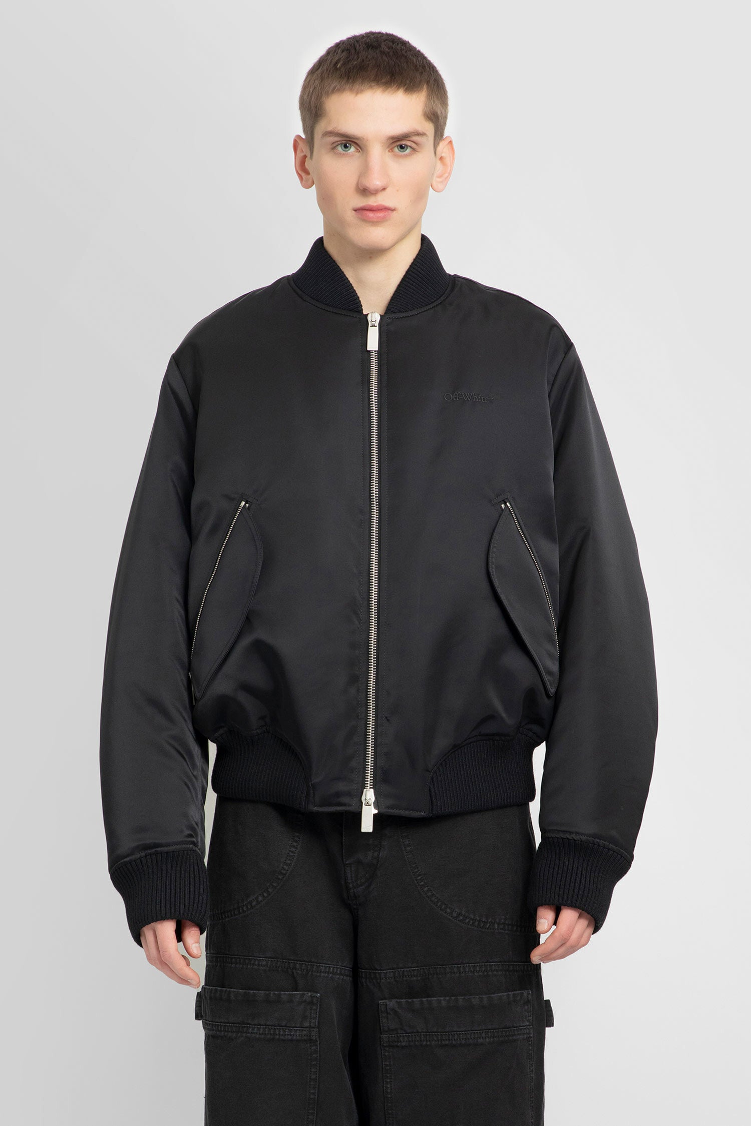 OFF-WHITE MAN BLACK JACKETS