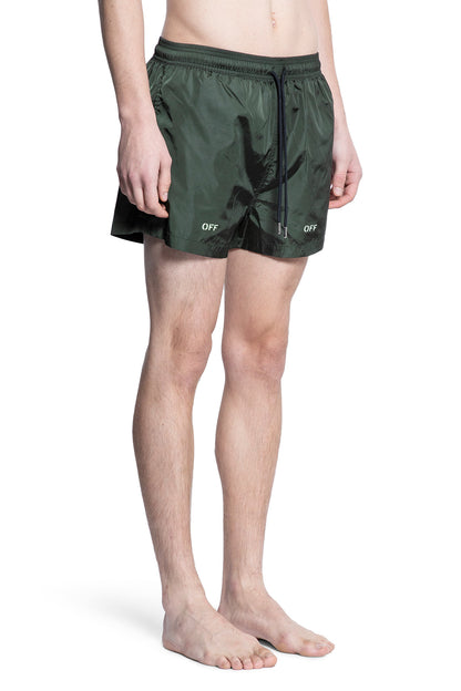 OFF-WHITE MAN GREEN SWIMWEAR