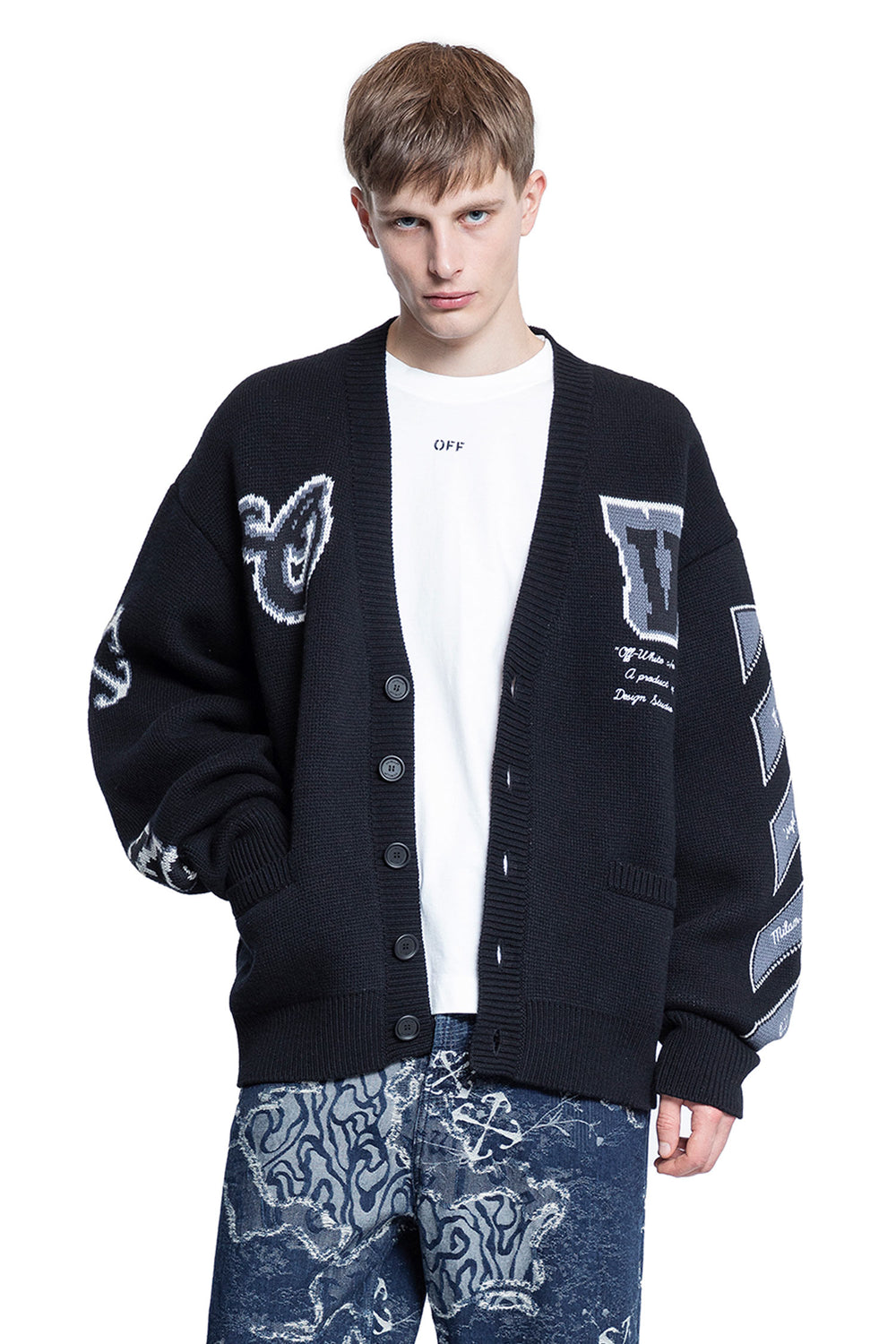 OFF-WHITE MAN BLACK KNITWEAR