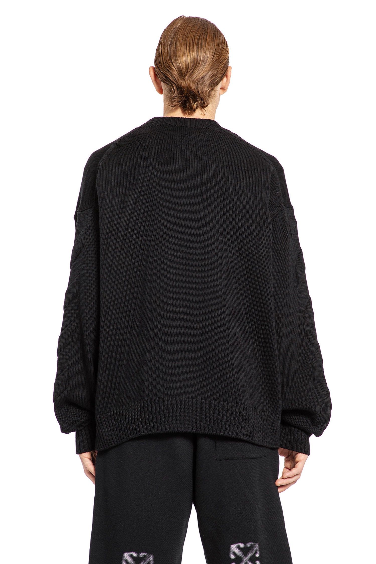 OFF-WHITE MAN BLACK KNITWEAR