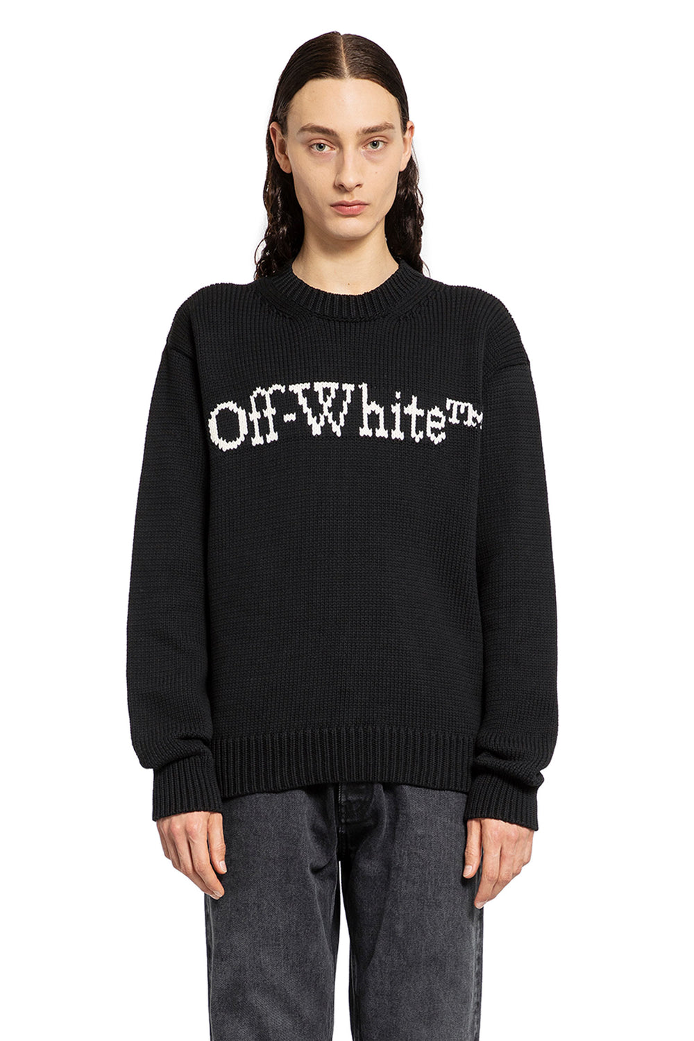 OFF-WHITE MAN BLACK KNITWEAR