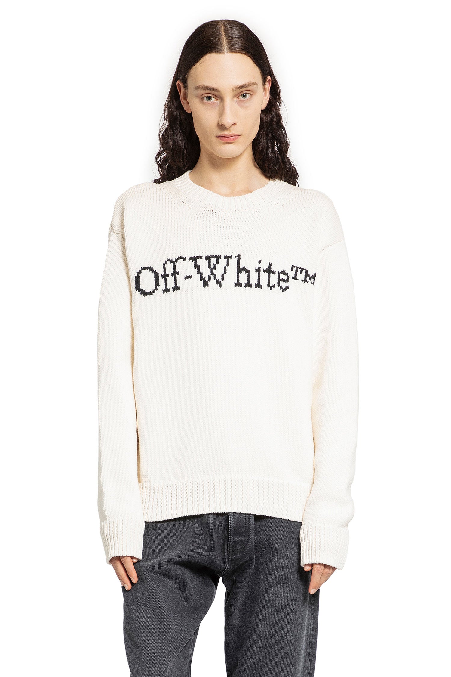 OFF-WHITE MAN WHITE KNITWEAR