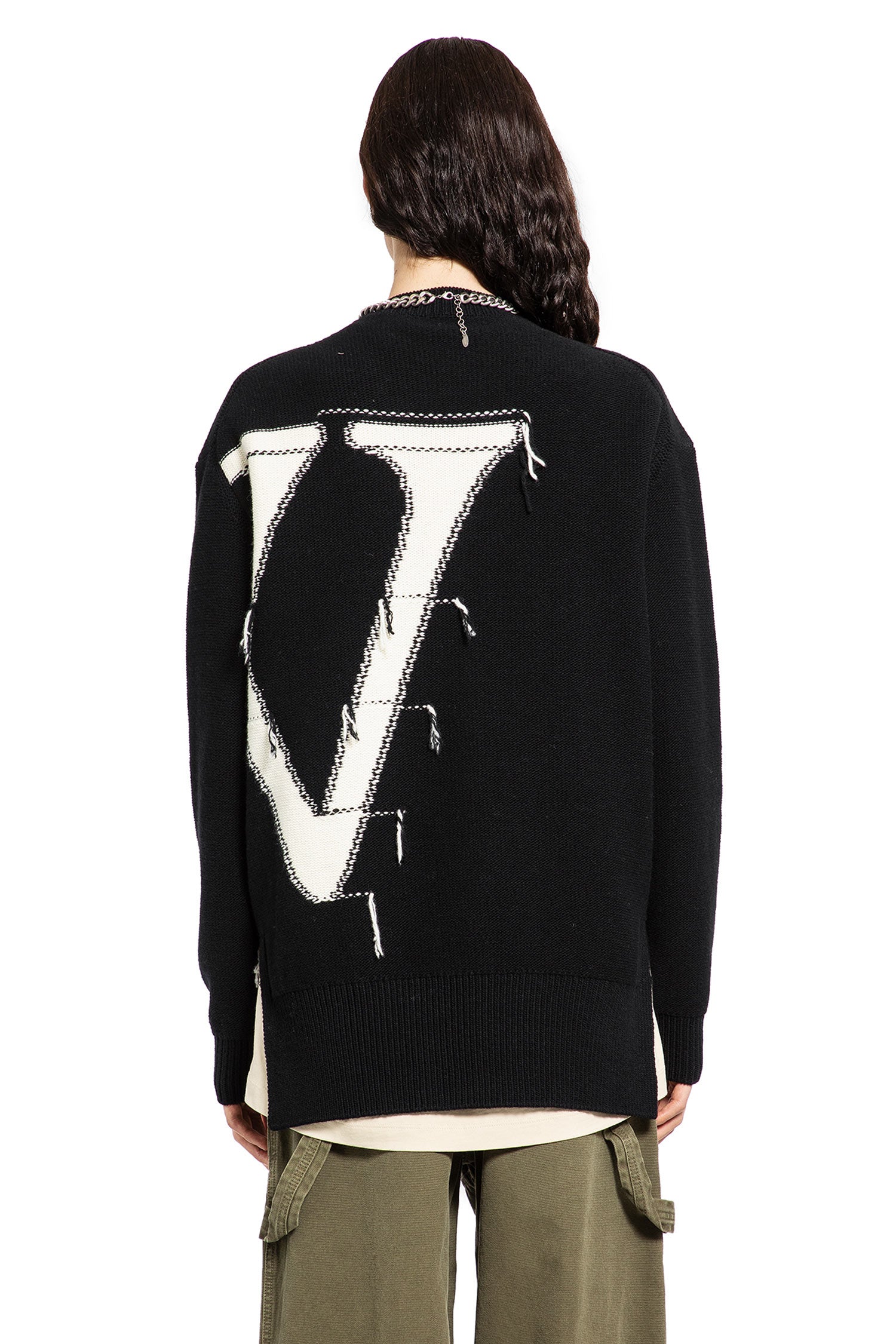 OFF-WHITE MAN BLACK&WHITE KNITWEAR