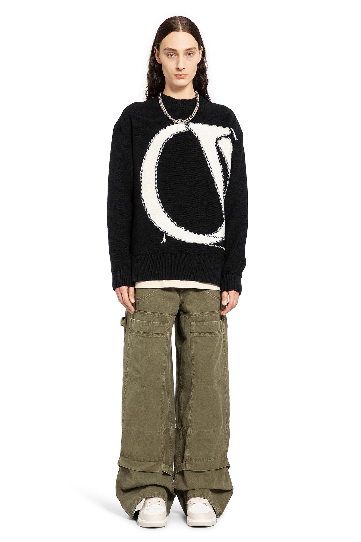 OFF-WHITE MAN BLACK&WHITE KNITWEAR