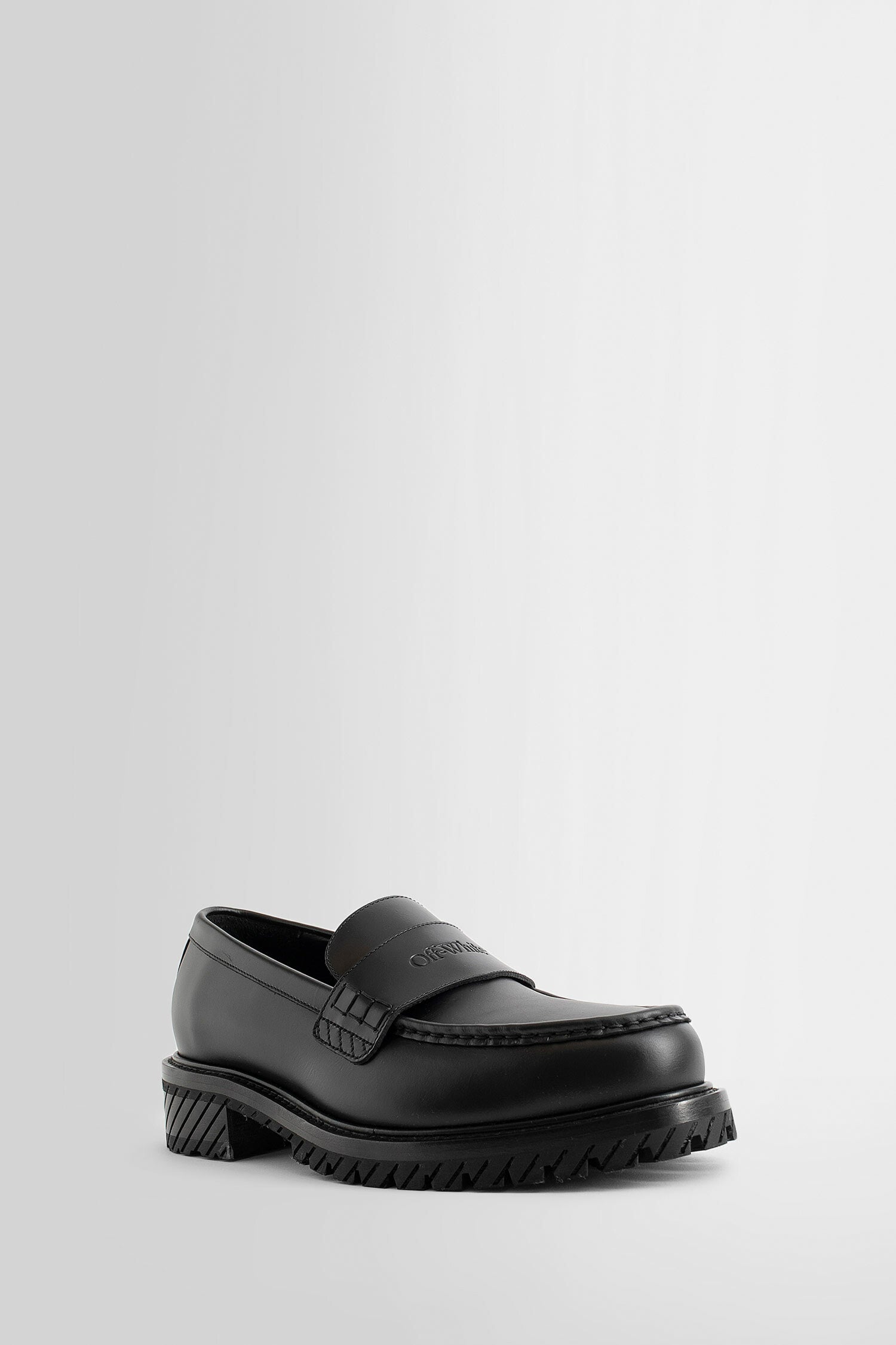 OFF-WHITE MAN BLACK LOAFERS