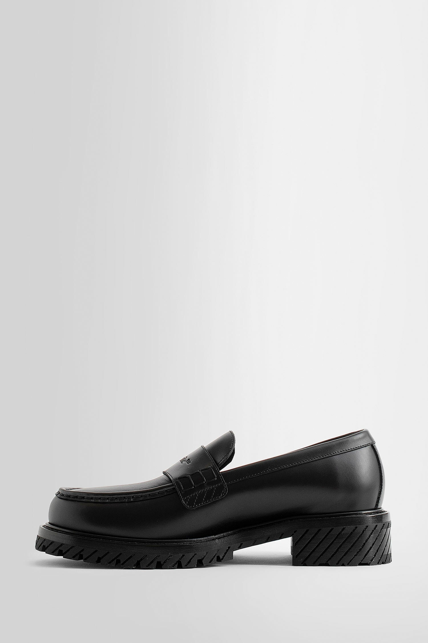 OFF-WHITE MAN BLACK LOAFERS