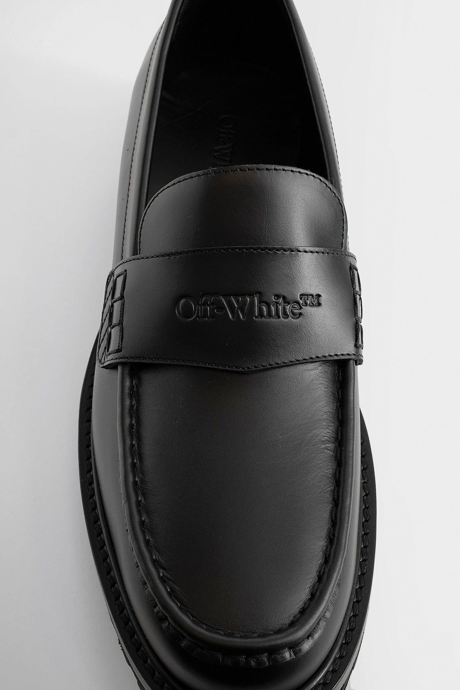 OFF-WHITE MAN BLACK LOAFERS