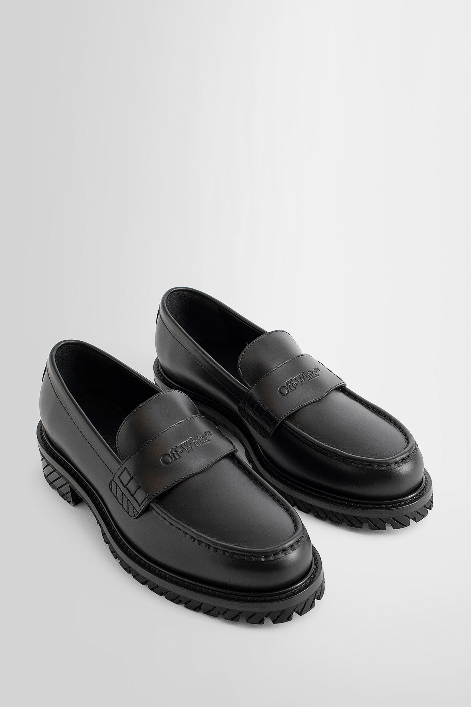 OFF-WHITE MAN BLACK LOAFERS & FLATS