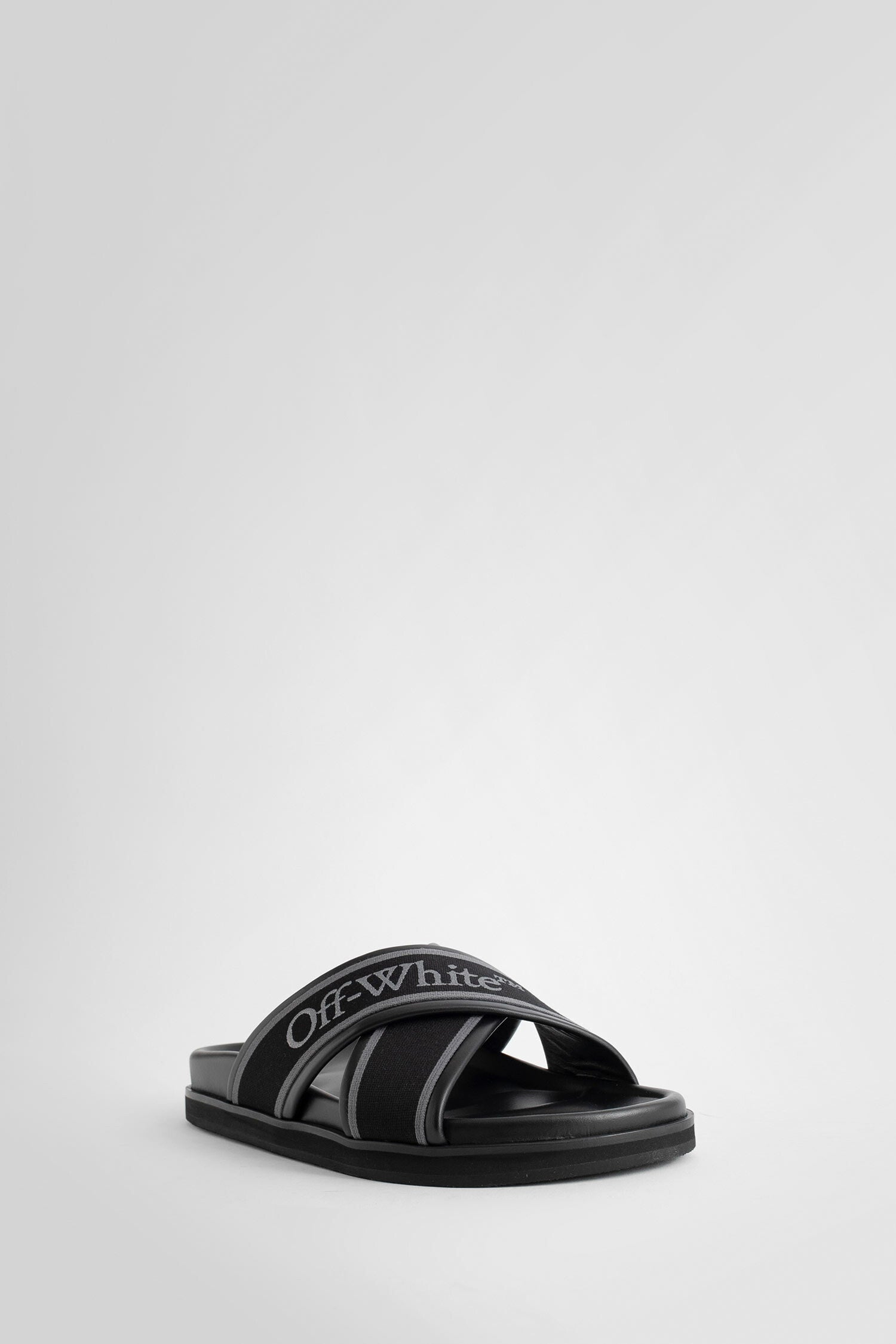 OFF-WHITE MAN BLACK SANDALS & SLIDES