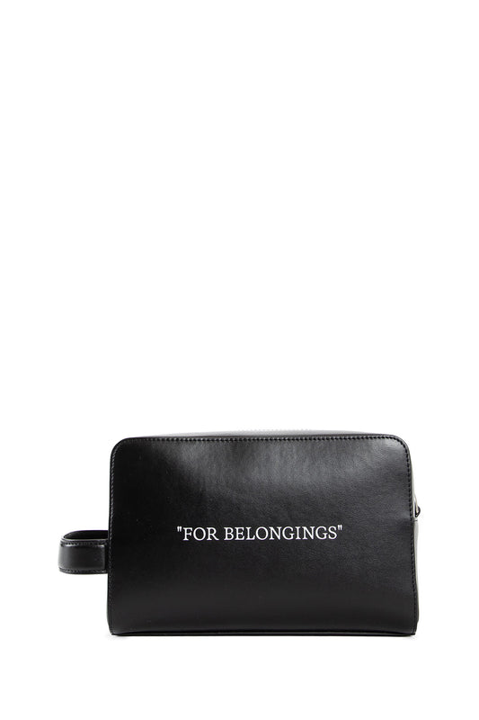 OFF-WHITE MAN BLACK CLUTCHES & POUCHES