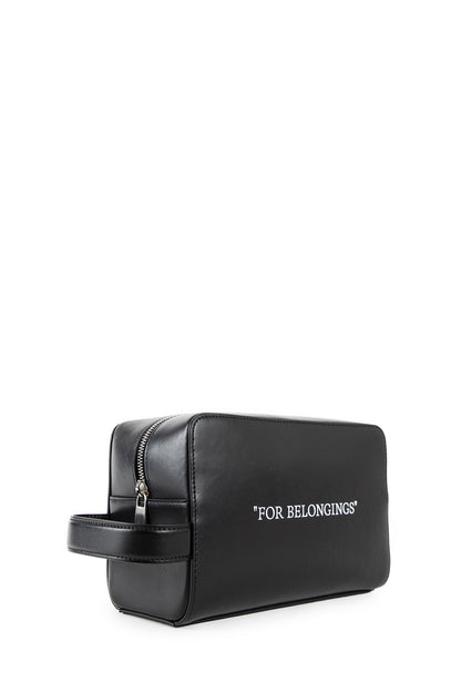 OFF-WHITE MAN BLACK CLUTCHES & POUCHES