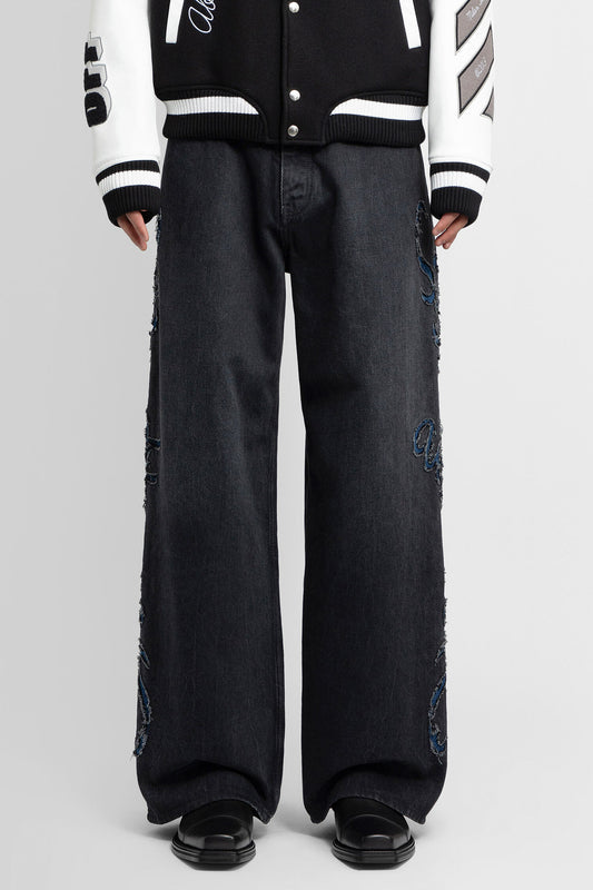 OFF-WHITE MAN BLACK JEANS