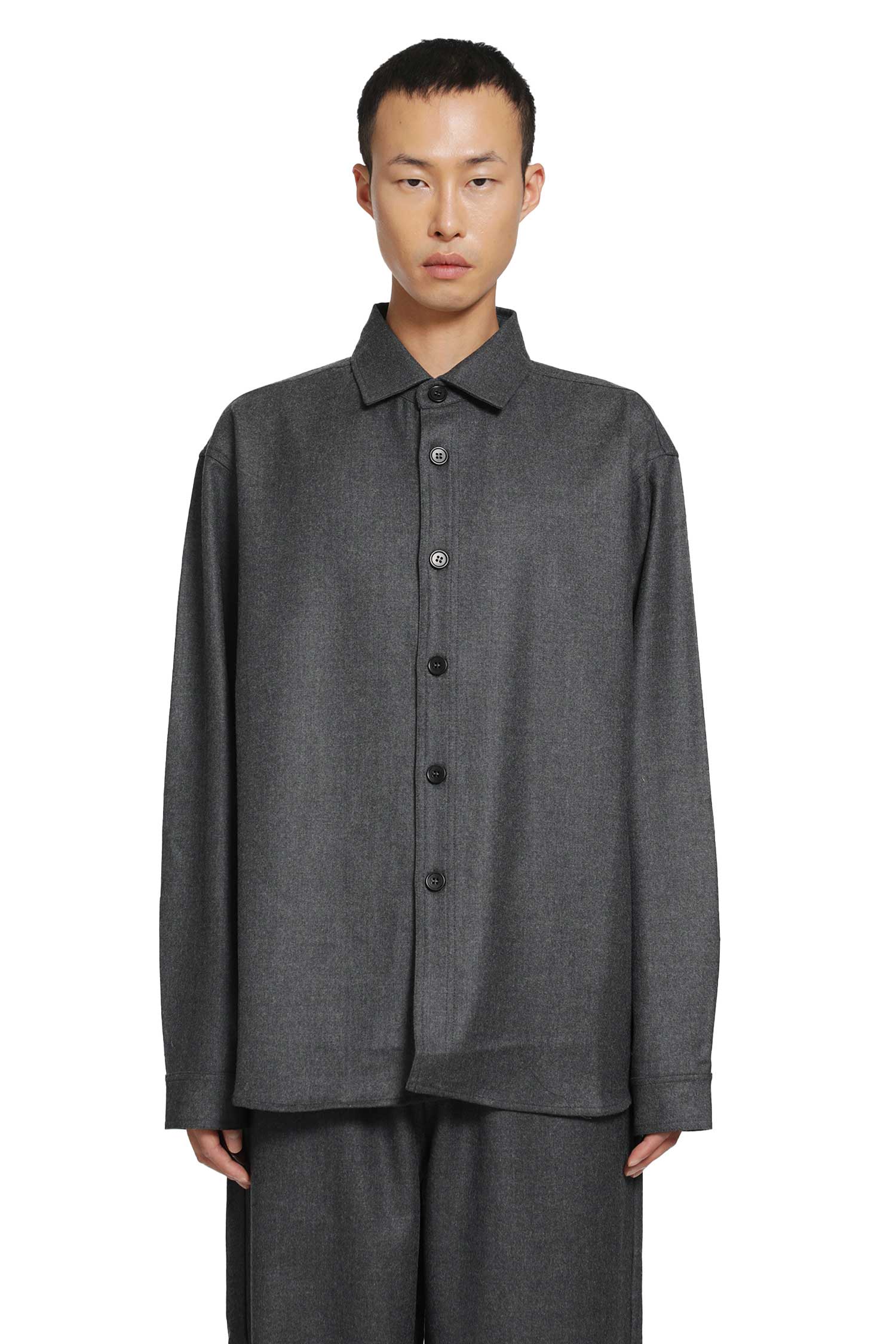 ROSE BURRITO Wool Flannel Overshirt man