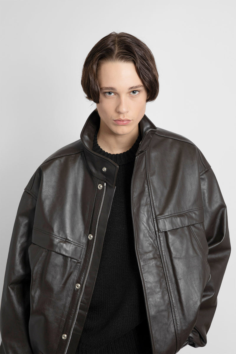 Leather Jacket in Brown - Lemaire