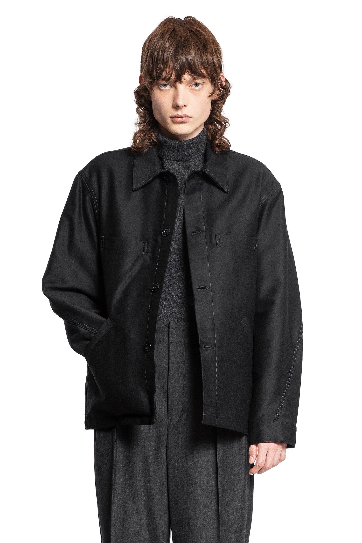 LEMAIRE MAN BLACK JACKETS