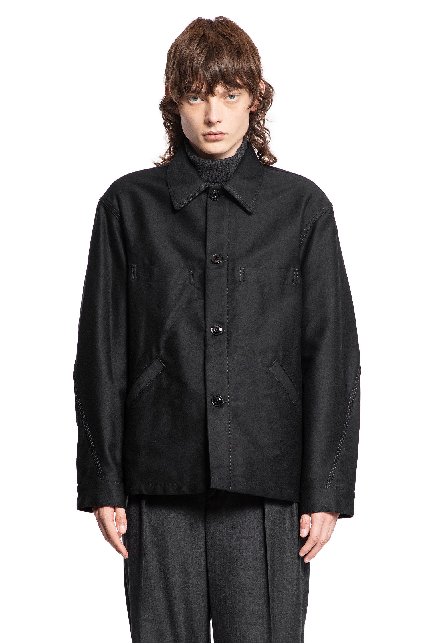 LEMAIRE MAN BLACK JACKETS