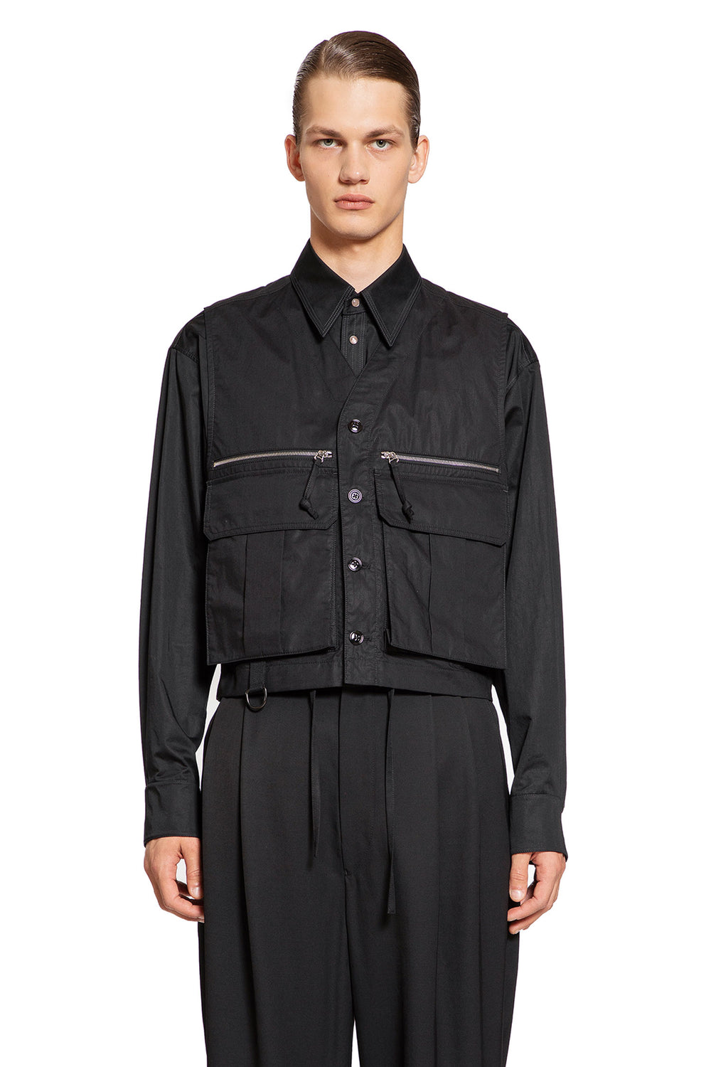 LEMAIRE MAN BLACK VESTS