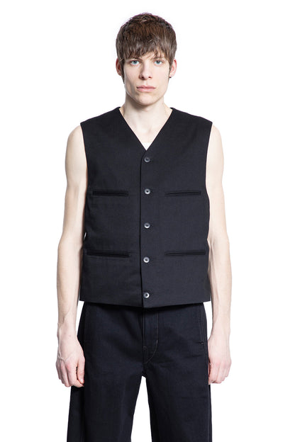 LEMAIRE MAN BLACK VESTS