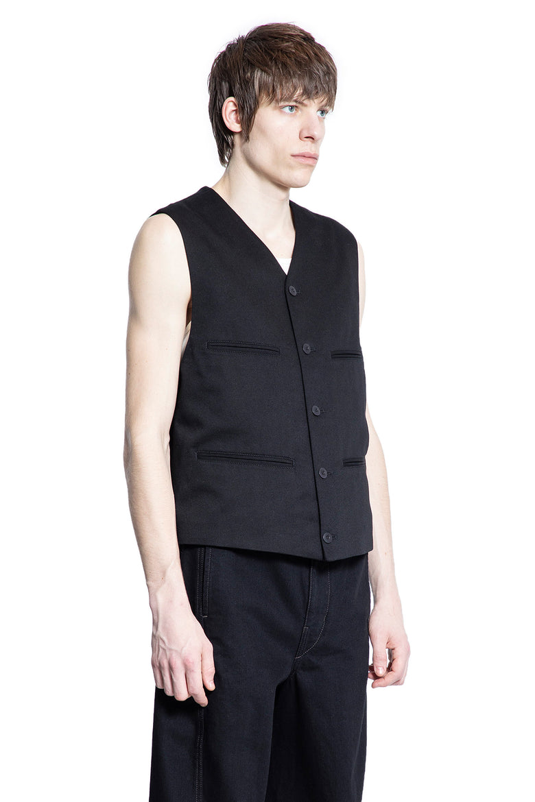 LEMAIRE MAN BLACK VESTS