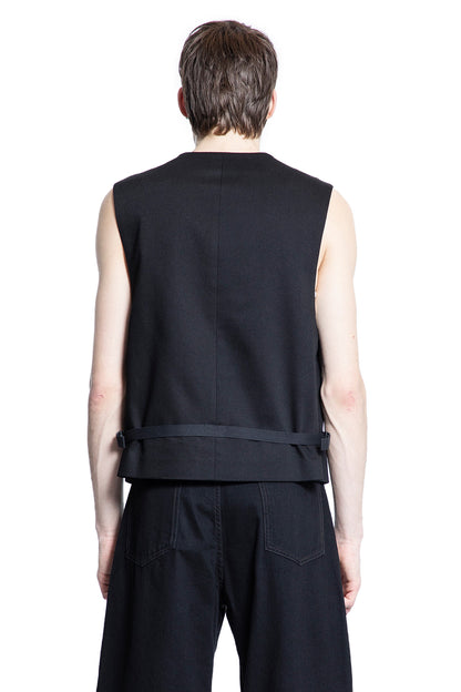 LEMAIRE MAN BLACK VESTS