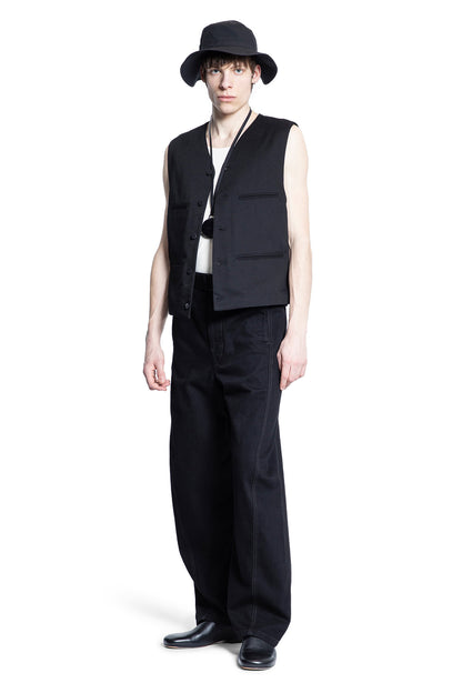 LEMAIRE MAN BLACK VESTS