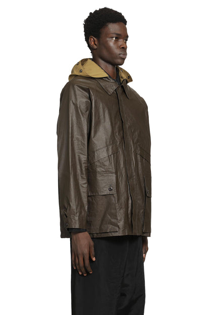 Coated Technical Linen Rain Jacket