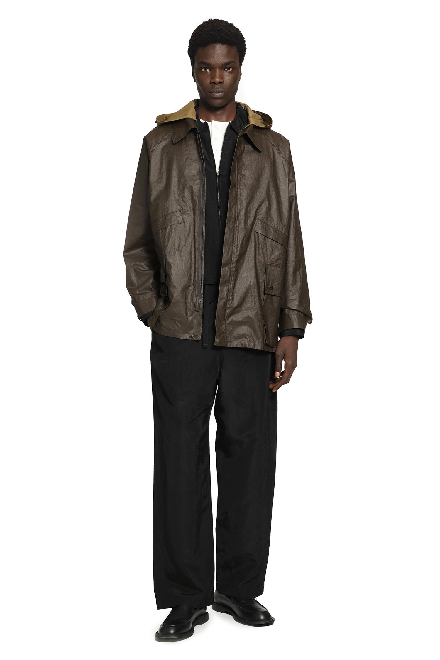 LEMAIRE Coated Technical Linen Rain Jacket man