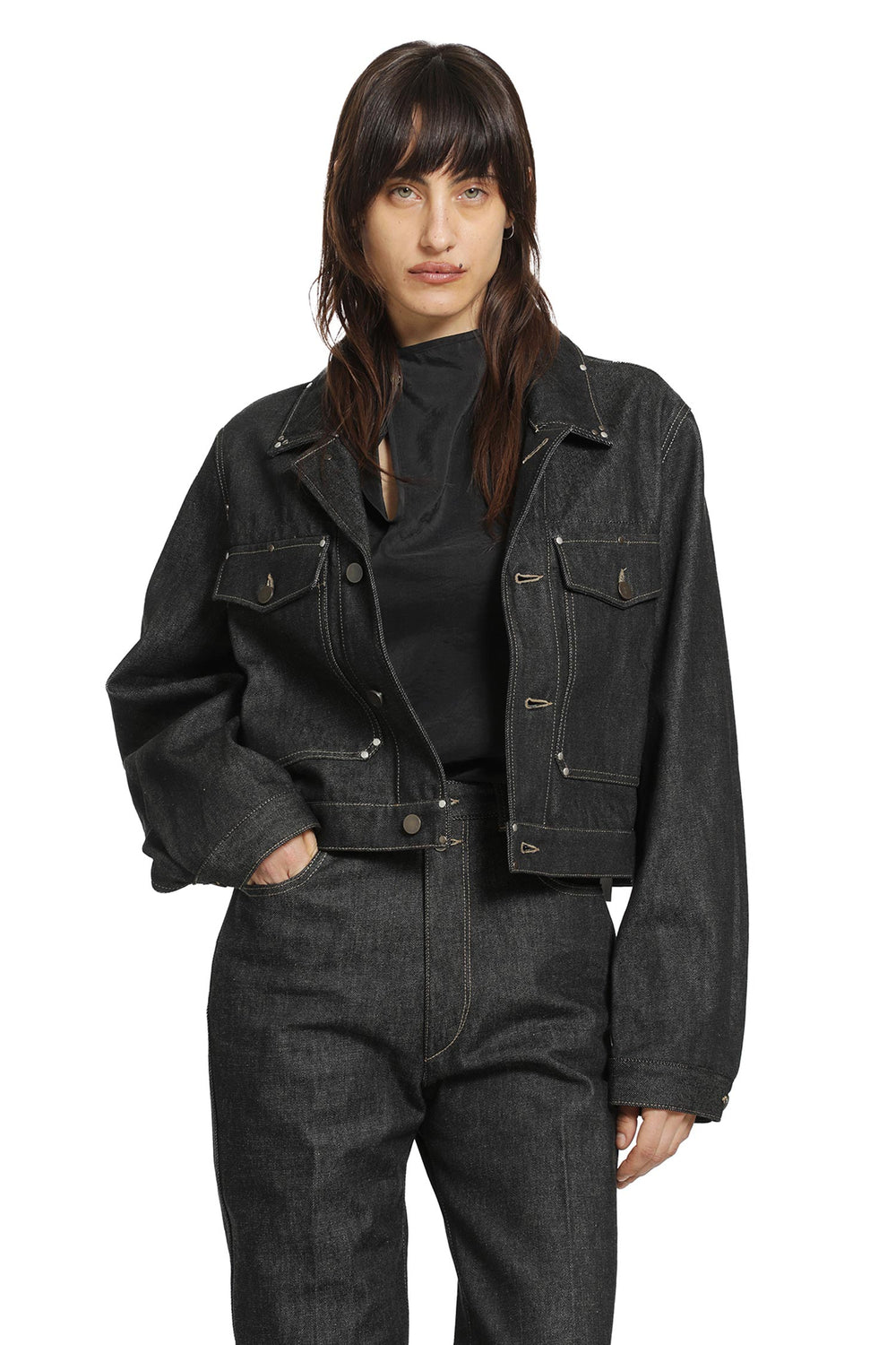 LEMAIRE Denim Studded Jacket woman