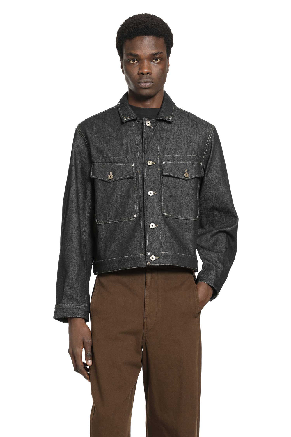 LEMAIRE Trucker Denim jacket with Studs man