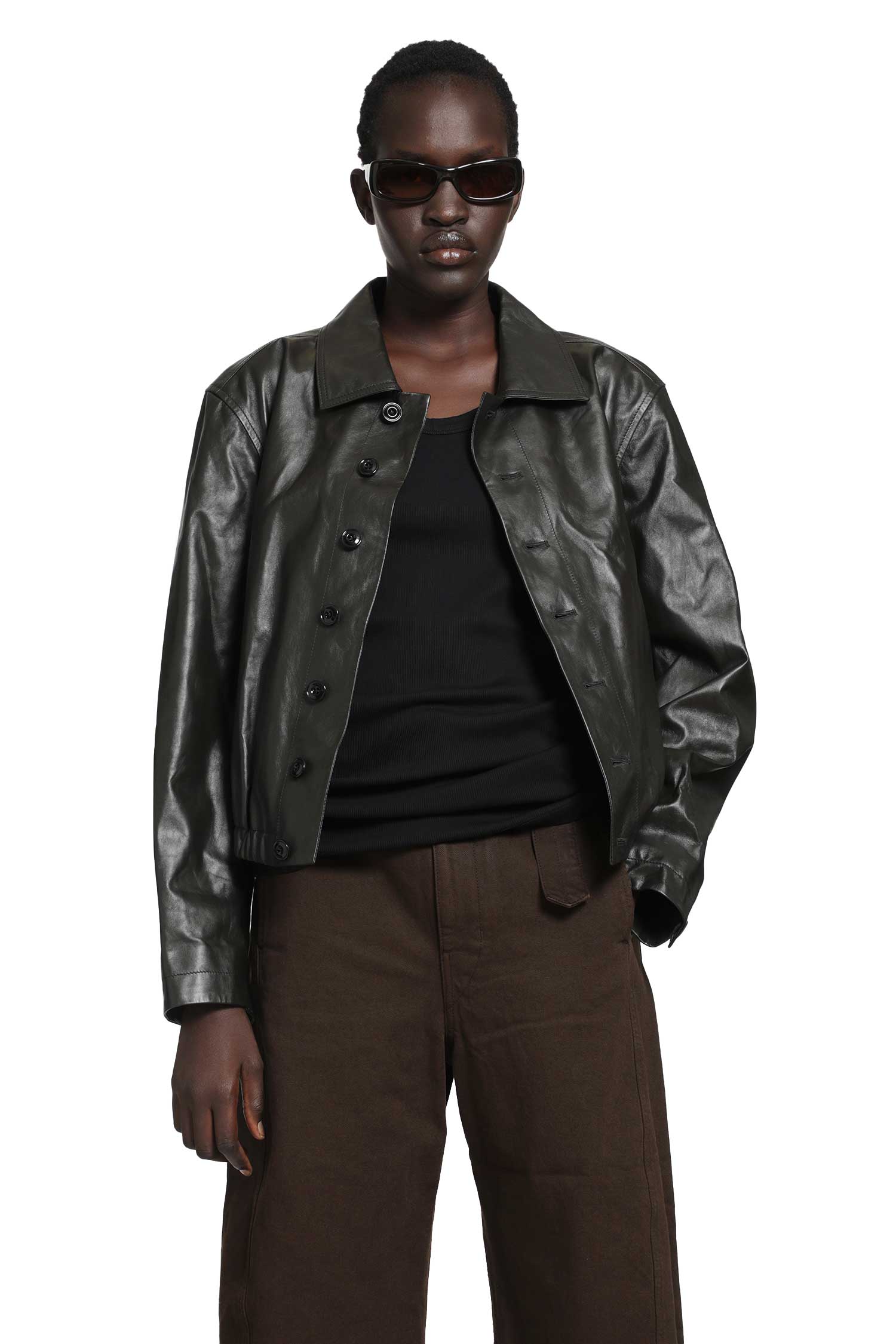 Soft Leather Blouson Jacket