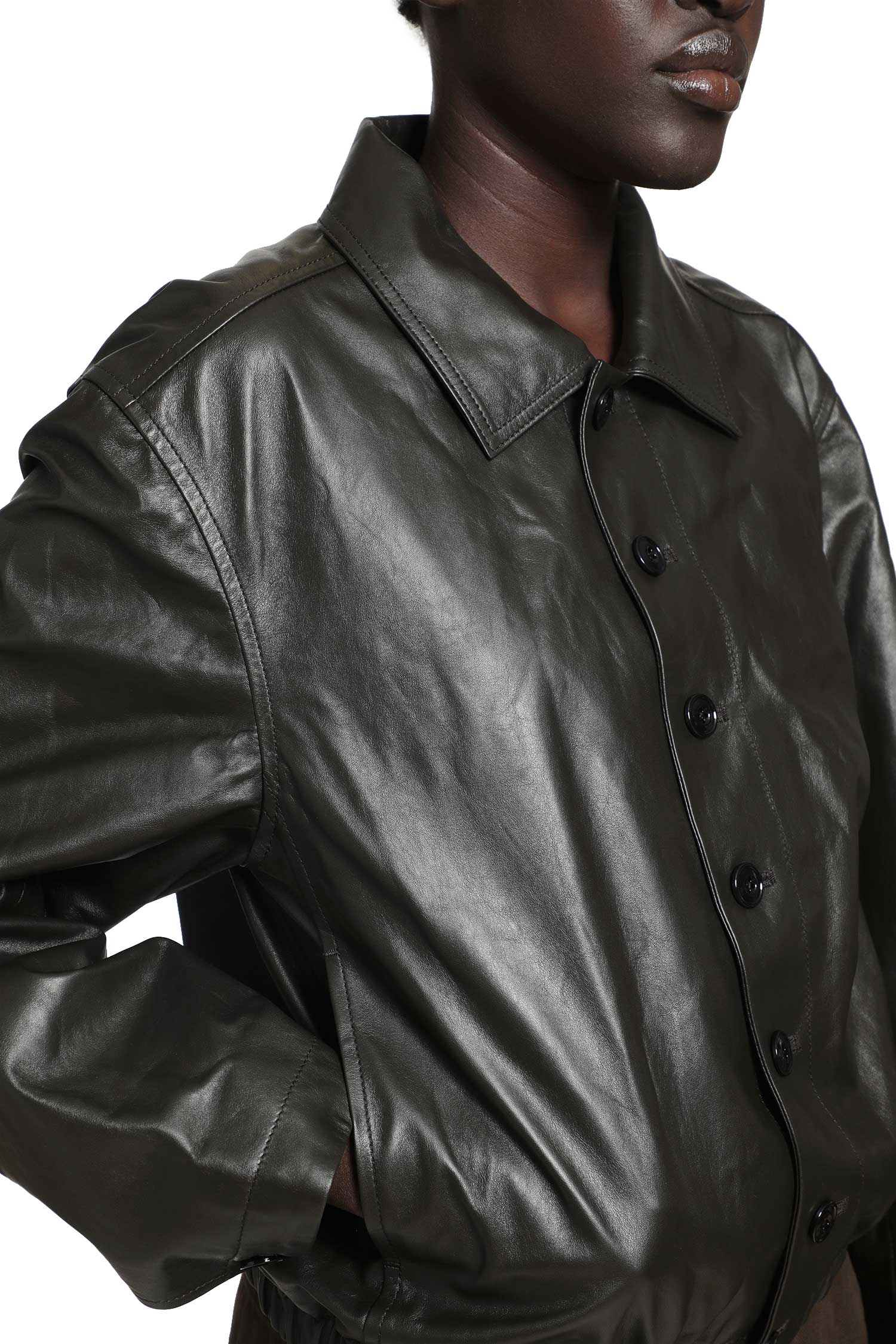 Soft Leather Blouson Jacket
