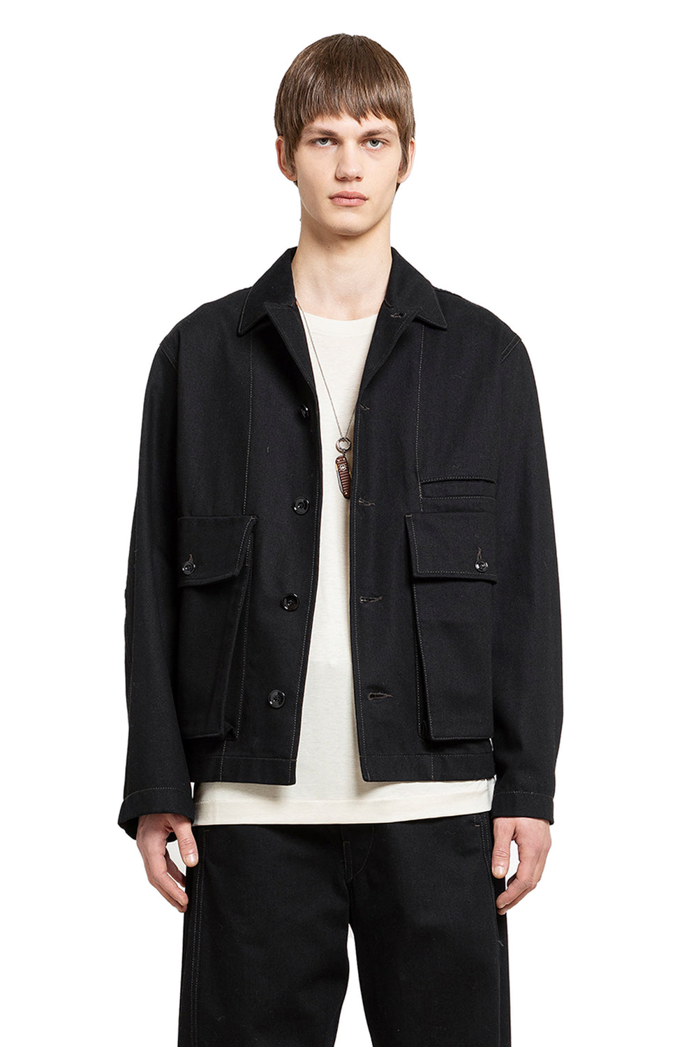 LEMAIRE MAN BLACK JACKETS