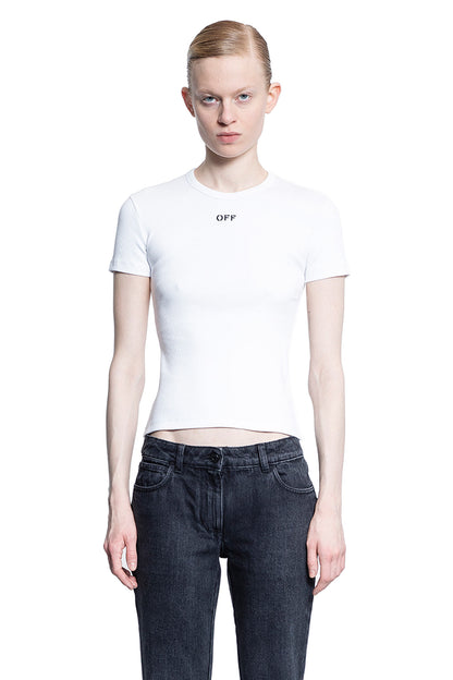 OFF-WHITE WOMAN WHITE T-SHIRTS & TANK TOPS