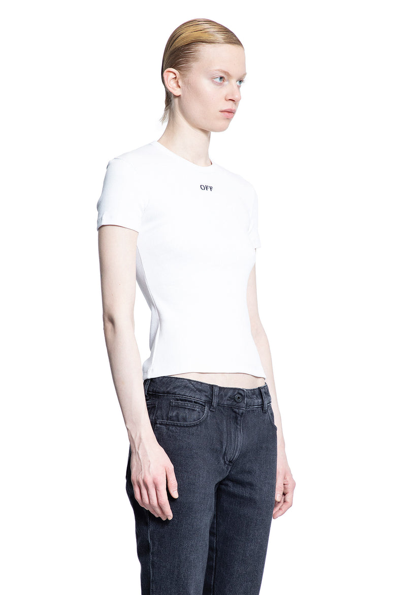 OFF-WHITE WOMAN WHITE T-SHIRTS & TANK TOPS