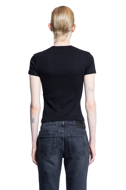 OFF-WHITE WOMAN BLACK T-SHIRTS & TANK TOPS