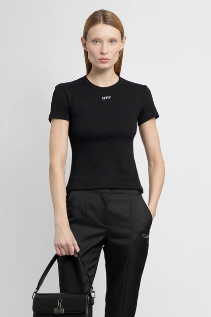 OFF-WHITE WOMAN BLACK T-SHIRTS & TANK TOPS