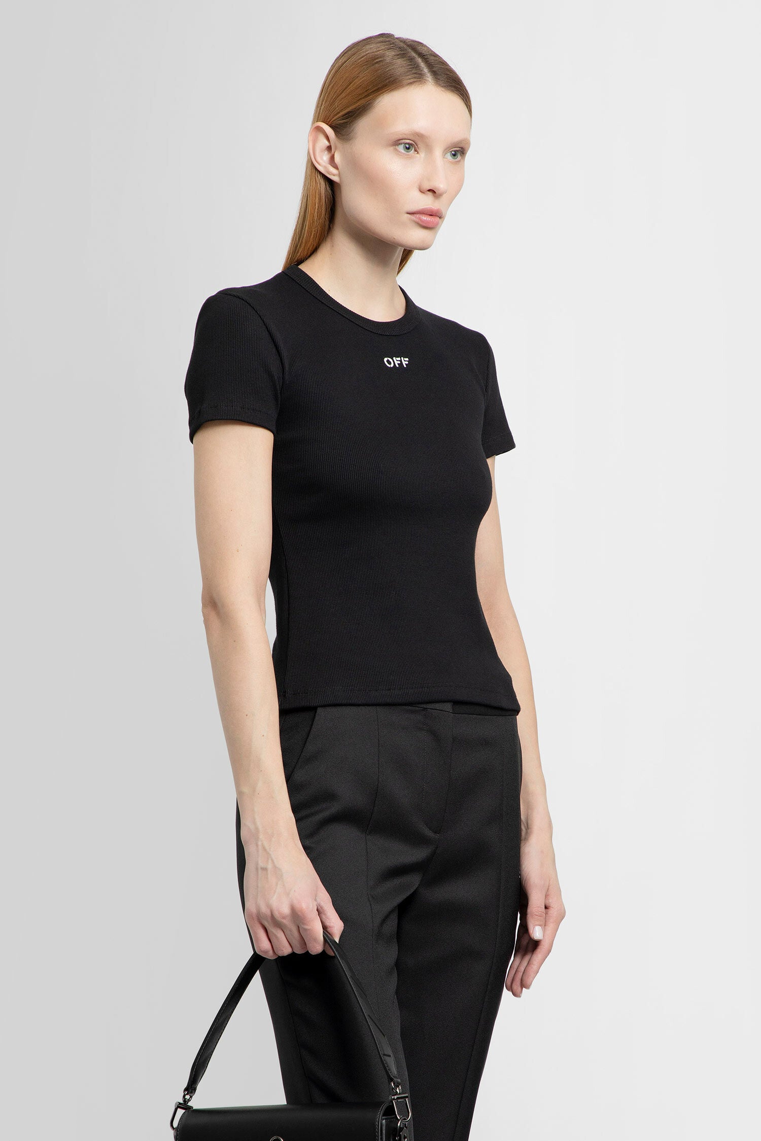 OFF-WHITE WOMAN BLACK T-SHIRTS