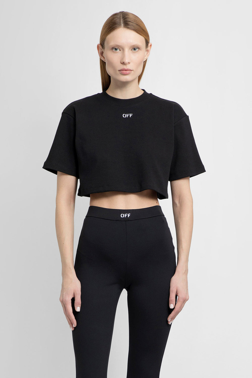 OFF-WHITE WOMAN BLACK T-SHIRTS & TANK TOPS