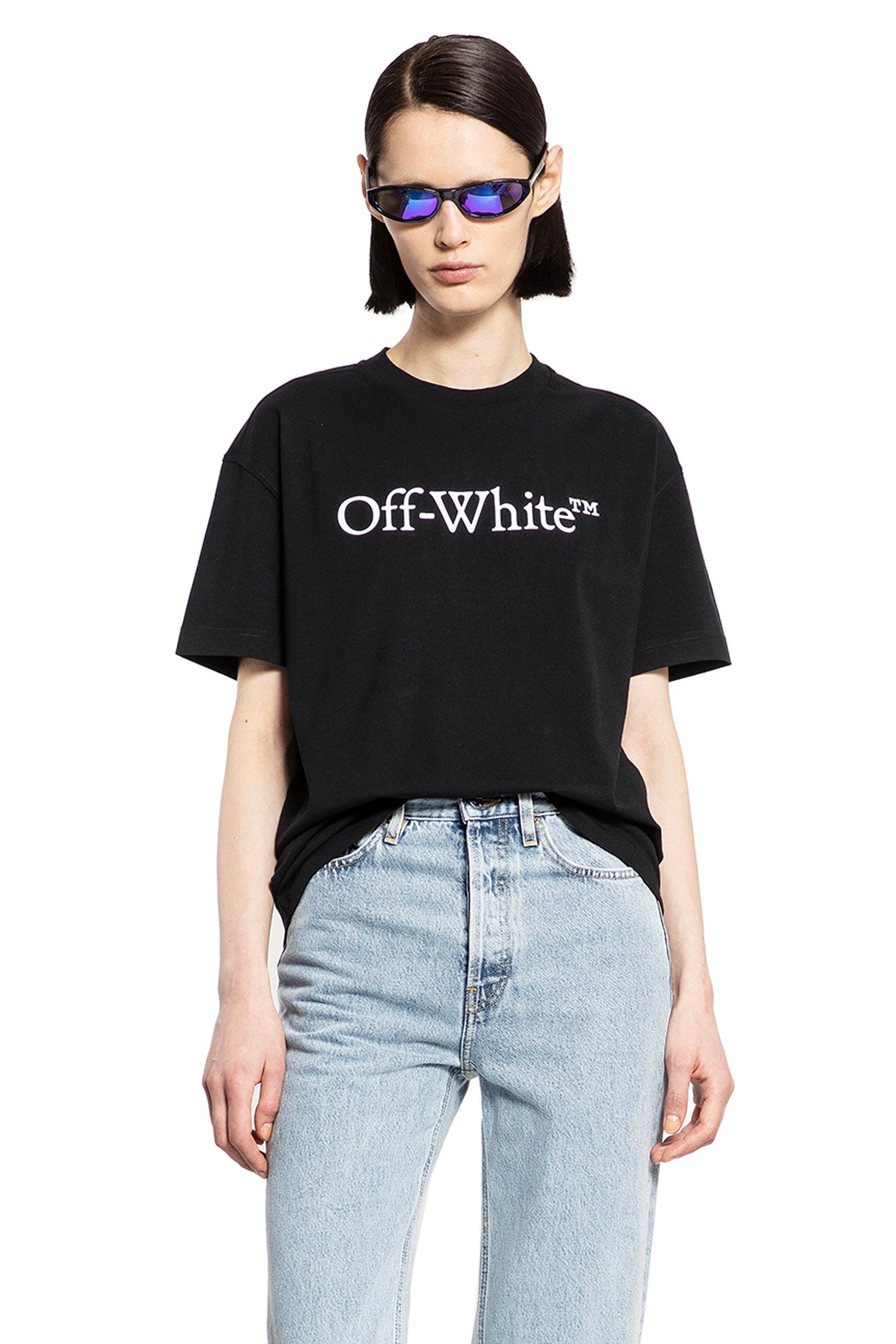 OFF-WHITE WOMAN BLACK T-SHIRTS