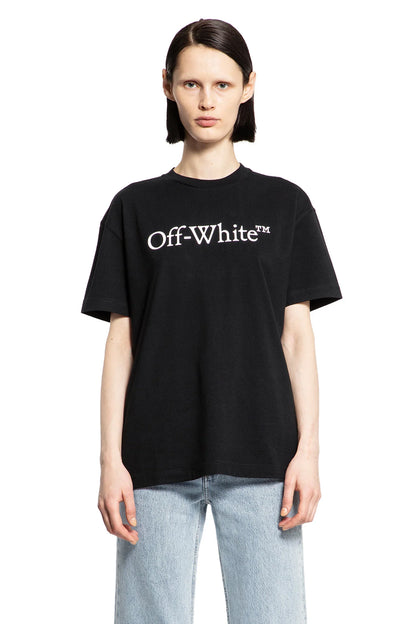 Antonioli OFF-WHITE WOMAN BLACK T-SHIRTS & TANK TOPS