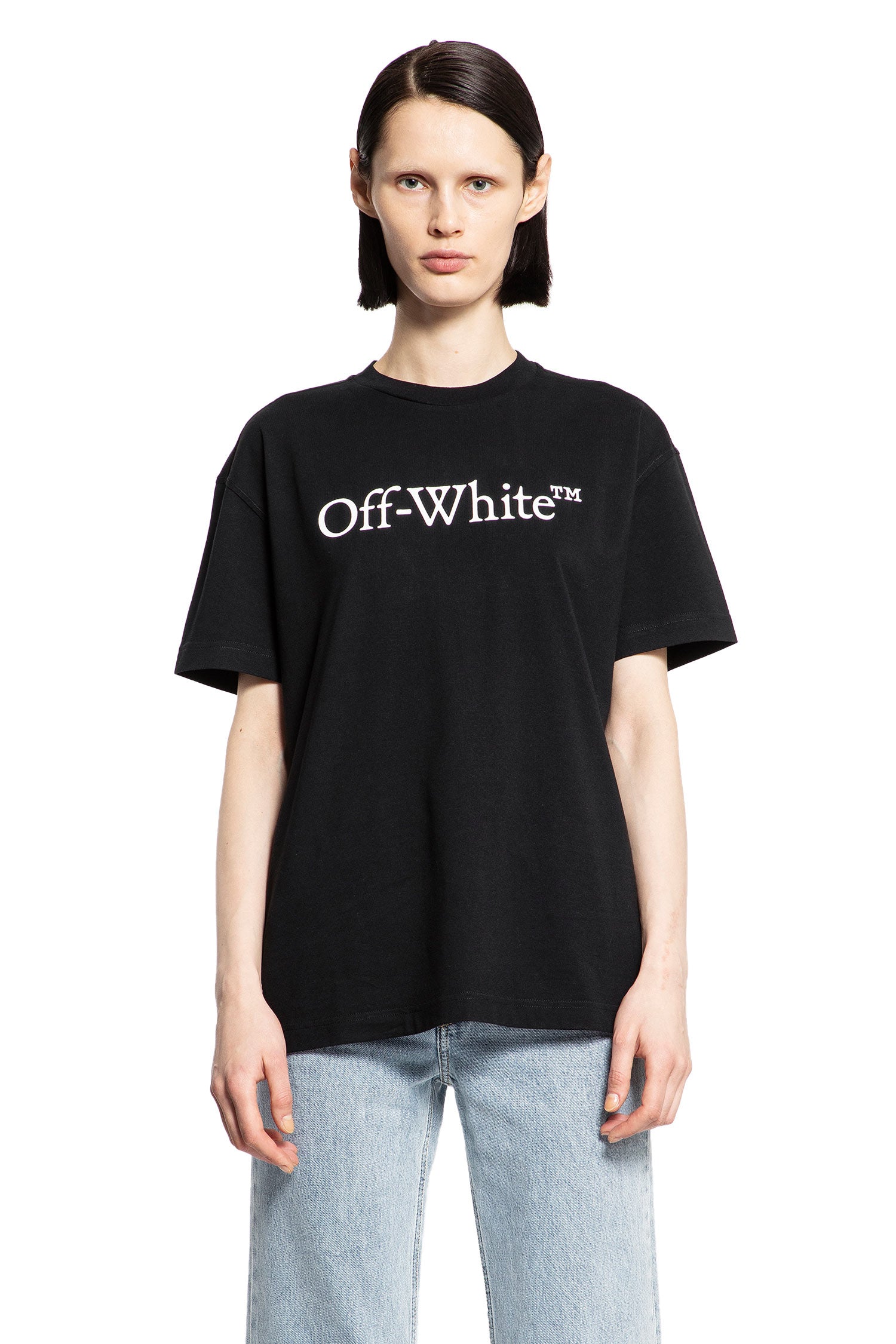 OFF-WHITE WOMAN BLACK T-SHIRTS