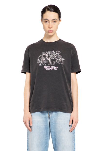 Antonioli OFF-WHITE WOMAN BLACK T-SHIRTS & TANK TOPS