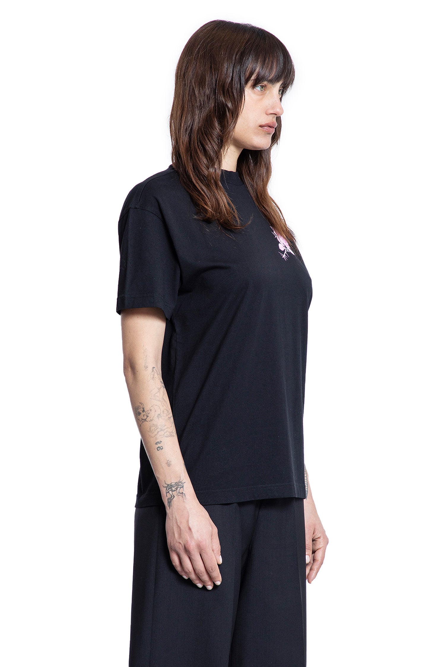 OFF-WHITE WOMAN BLACK T-SHIRTS & TANK TOPS