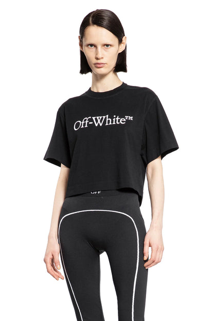 Antonioli OFF-WHITE WOMAN BLACK T-SHIRTS & TANK TOPS