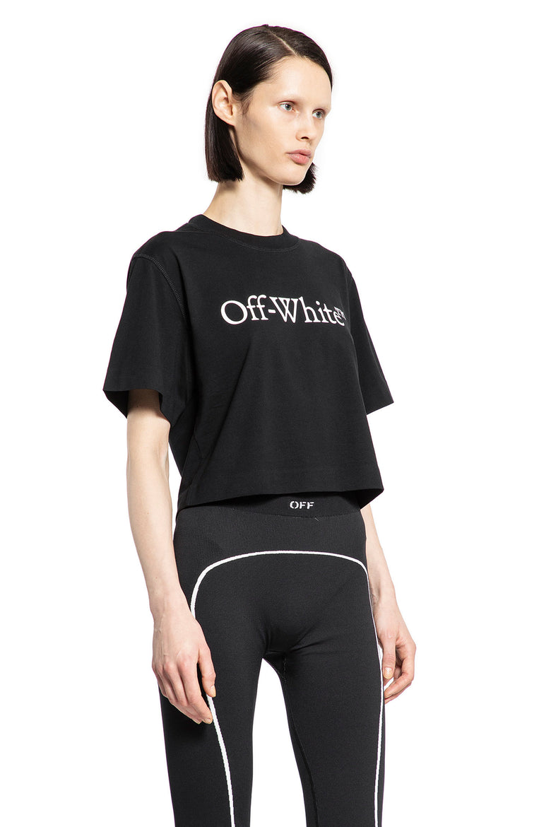 OFF-WHITE WOMAN BLACK T-SHIRTS & TANK TOPS